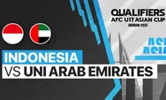 Link Live Streaming Siaran Langsung Timnas Indonesia vs UEA Piala Asia U17 Malam Ini, Kick Off 20.00 WIB