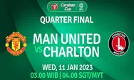 Link Nonton Live Streaming Manchester United vs Charlton Athletic di Carabao Cup, Pukul 03.00 11 Januari 2023