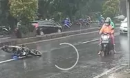 Waspada, Tumpahan Minyak di Jalan Raya Bogor-Jakarta Ancam Pengendara