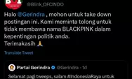 Partai Gerindra Bagi-Bagi Tiket Konser Girlband, Blink: Jangan Bawa Nama Blackpink untuk Kepentingan Politik