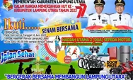 Jalan Sehat dan Senam Masal Meriahkan Ulang Tahun ke-77 Kabupaten Lampung Utara Berhadiah 2 Unit Sepeda Motor