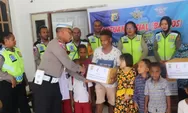 HUT ke-68 Lalu Lintas, Satlantas Polres Keerom Sambangi Panti Asuhan