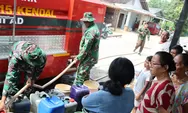 Kekeringan Air, Dandim 0715/Kendal Kerahkan Water Tank Truck Salurkan Air Bersih ke Dusun Pilangsari