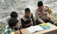 Bhabinkamtibmas Polsek Peureulak Bergabung dengan Remaja Tadarus Usai Tarawih