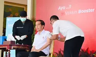 Presiden Jokowi Vaksin Booster Kedua Pakai Indovac di Istana Bogor