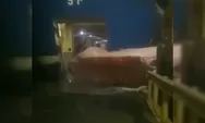 Truk Bermuatan Penuh Terjun ke Laut Saat Naik Kapal di Pelabuhan Merak, Begini Kronologinya