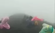 Badai dan Kabut Pekat Terjang Gunung Rinjani, Tenda Pendaki Nyaris Terbang