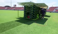 Setelah Dijahit, Rumput Stadion Kapten Dipta Jadi Wow