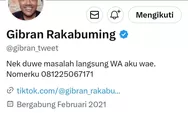 Hanya Ikuti Akun Amien Rais di Twitter, Gibran Rakabuming Raka Sebut Bukan Fans