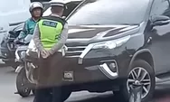 Video Viral Fortuner Seruduk Polisi Saat Disetop karena Melanggar di Jakbar