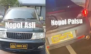 Penampakan Pelat Palsu di Mobil Pria Koboi di Tol Tomang dan Pelat Asli Milik Polisi
