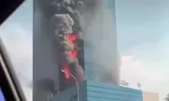 Kebakaran Hebat Landa Gedung K-Link Tower di Setiabudi Jaksel