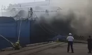 Kapal Feri Terbakar di Pelabuhan Indah Kiat Merak, 3 Jam Belum Padam