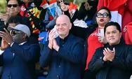 Presiden FIFA Tonton Play-off Indonesia U-23 Vs Guinea bersama Erick Thohir