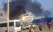 Sedang Angkut 1.677 Penumpang, KM Umsini Terbakar di Pelabuhan Makassar