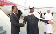 Saat Jokowi Tiba di Abu Dhabi dan Disambut Presiden MBZ