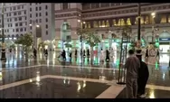 Hujan Deras Tak Surutkan Jamaah Haji Jalani Ibadah di Masjid Nabawi