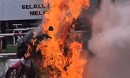 Motor Yamaha NMAX Terbakar Di Area SPBU Bontobahari