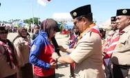 "Kalian Duta Daerah" Pesan Andi Edy Manaf Saat Lepas Kontingen Jamnas XII, Gantarang Jadi Kwarran Terbaik