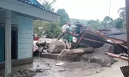 MENCEKAM, 7 Rumah Warga Rusak Diterjang Banjir di Tapanuli Utara