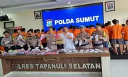 Kurun Waktu 3 Bulan, Polres Tapsel Tangkap 43 Tersangka Narkoba dan Segini Barang Bukti Disita