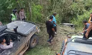 Terperosok di Jurang, Mobil Toyota Rush Berhasil Dievakuasi Tim IoF dan Polres Madina