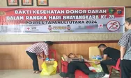 Sambut HUT Bhayangkara Polres Taput Kumpulkan 84 Kantong Darah
