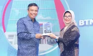 Endorse Kredit Perumahan Bank BTN, Susanti Dewayani Serahkan Miniatur Becak BSA di Gedung Baru