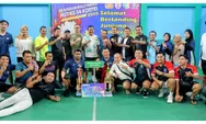ATR/BPN Sabet Dua Piala Juara Tiga di Kejuaraan Bulutangkis HUT ke-54 KORPRI
