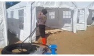 61 Tenda Huntara untuk Pengungsi di Tapsel Siap Ditempati, Instalasi Listrik telah Terpsang
