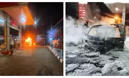 SUZUKI CARRY Terbakar saat Isi BBM di SPBU, Polres Malang segerai Evakuasi Satu Orang Luka