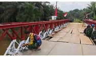 Pembangunan Jembatan Bailey Besilam – Banjaran Raya di Langkat Rampug 100 Persen