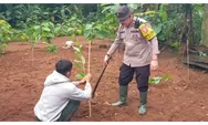 Polsek Cibinong Dukung Program Bupati Bogor Melalui Penanaman Hutan Kota di Pakansari