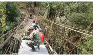 Rehabilitasi Jembatan Gantung Desa Halimbe Labura Rampung, Kodim Kodim 0209 LB Persilahkan Warga Gunakan