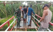 Ancam Keselamatan Jiwa Pengendara, Kodim 0208 AS Rampungkan Perbaikan Jembatan Gantung di Desa Jati Mulia
