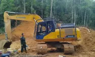 TNI-Polri Sita 6 Unit Excavator Tambang Emas Ilegal di Madina