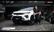 Transformasi Total Toyota Fortuner dari Jadul Jadi Legender 2025, Atapnya Dicat Ulang Dibuat Two Tone Hitam Glossy 
