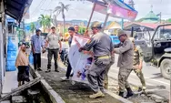 Gunakan Trotoar dan Badan Jalan, PKL Digusur Satpol PP Padangsidimpuan