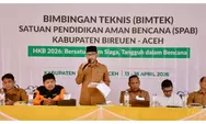 Wabup Razuardi Buka Bimtek Satuan Pendidikan Aman Bencana. Sebanyak ini Jumlah Peserta