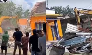 Viral Pria di Pati Robohkan Rumah dengan Alat Berat, Diduga Kecewa Mantan Istri Terima Lamaran Pria Lain