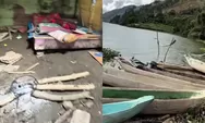 Perjuangan Hidup Dusun Lelabu: Dayung Sampan 4 Jam Tembus Kegelapan Danau demi Bertahan dari Longsor