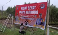 Cegah Peredaran Narkoba, Polisi Pasang Spanduk Edukasi di Kapuas Murung
