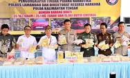 Gubernur Hadiri Press Release Pengungkapan Narkotika di Polda Kalteng, Sita 35 Kg Sabu dan Ribuan Ekstasi