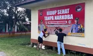 Polsek Kapuas Murung Pasang Spanduk Himbauan Hidup Sehat Tanpa Narkoba, Ingatkan Ancaman Hukuman 20 Tahun Penjara