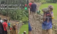 Viral TMMD di Karangmoncol Purbalingga, Para Sesepuh Ikut Gotong Royong Bangun Jalan