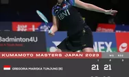 Singkirkan Tunggal Putri Jepang, Gregoria Mariska Tunjung Maju ke 16 Besar Kumamoto Masters Japan 2023, Ginting LangsungTersingkir