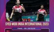 Bermain 1,5 jam Lawan Wakil Jepang, Dejan/Gloria  Raih Juara Ganda Campuran di India International 2023,  Gelar Pertama di BWF Super 300
