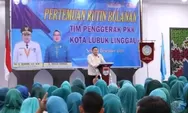 Pj Wako Hadiri Kegiatan Pertemuan Rutin TP PKK Tingkat Kota Lubuk Linggau