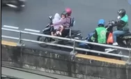 Viral Driver Ojol Bantu Ibu dengan Dua Anak dan Bertukar Motor di Flyover, Netizen: Terima Kasih Orang-orang Baik