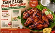 Resep Ayam Bakar Pedas Manis Gurih, Pakai Air Kelapa agar Bumbu Meresap dan Daging Makin Empuk